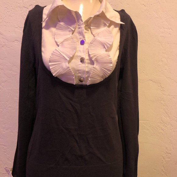 Metric Sweaters - formal look sweater with white  shirt  color